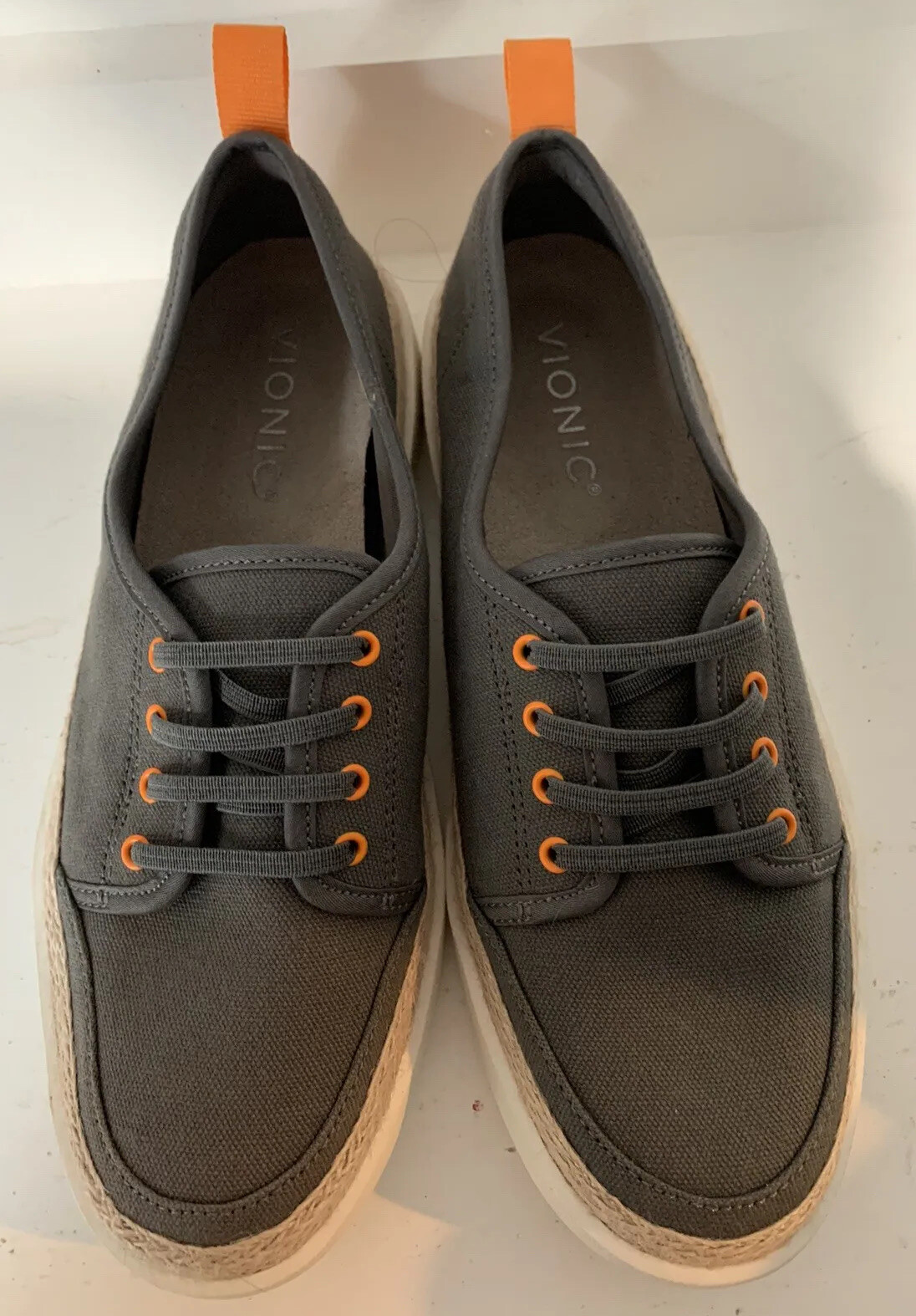 Vionic Womens Jovie Gray Casual Sneakers Arch Support Shoes 6 Medium (B,M)