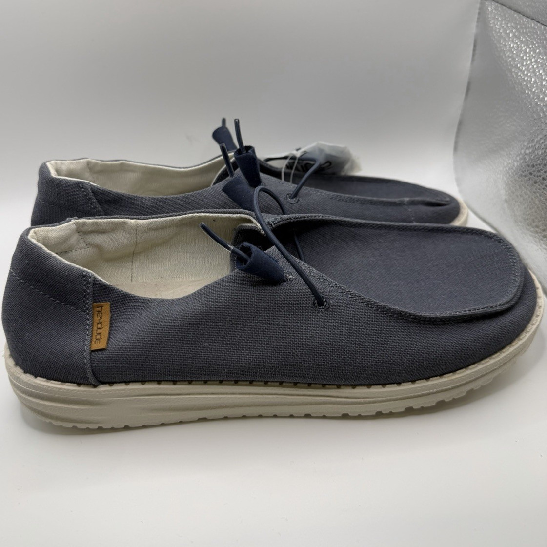 Hey Dude Wendy Chambray Navy Slip-On Casual Shoes Women’s US 10 EU 41 UK 8