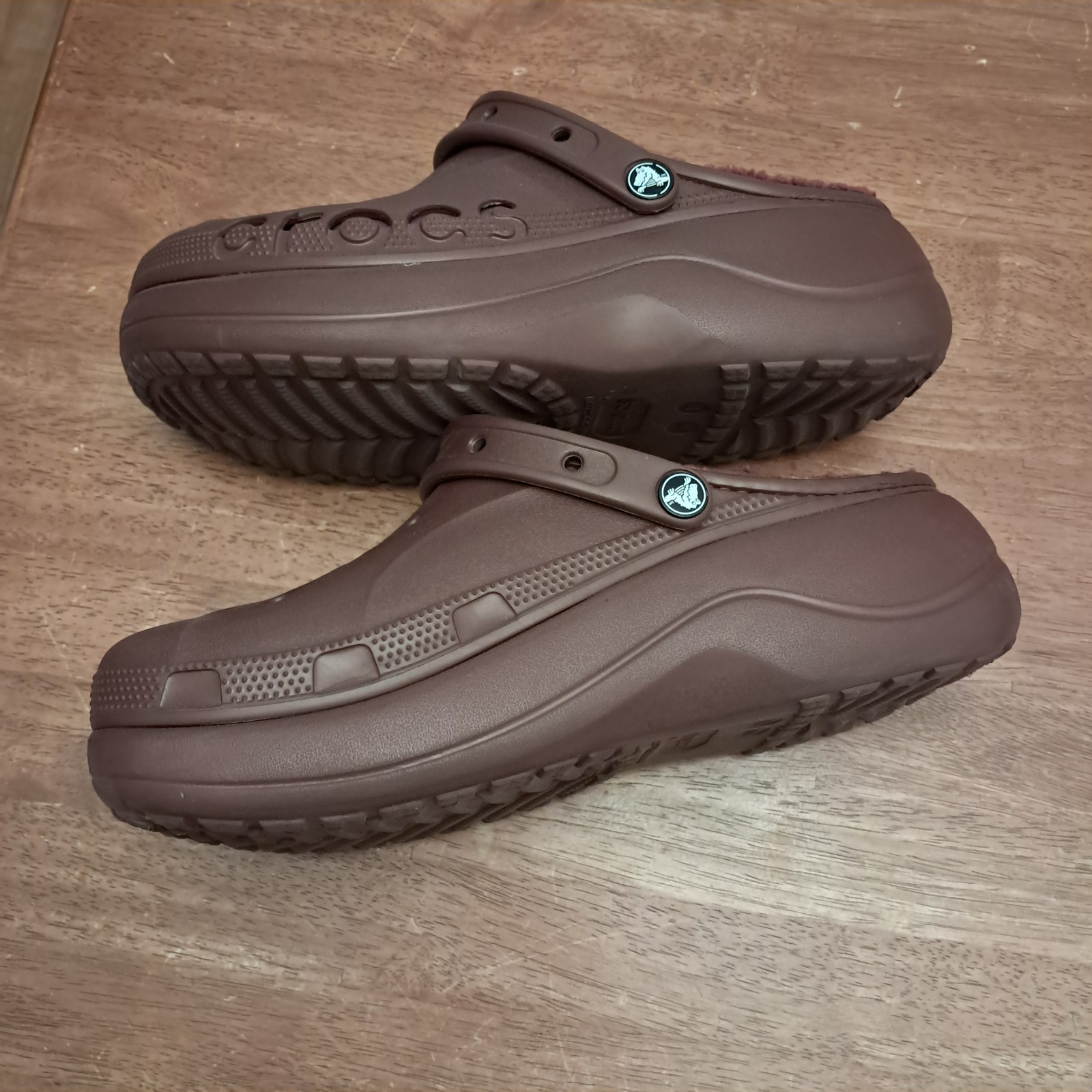 Crocs Baya Platform Lined Clog Wine Red Womens Size 11