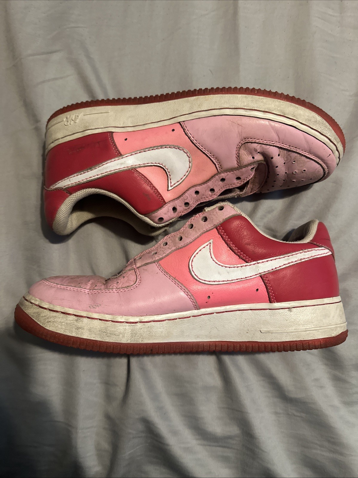 Nike Air Force 1 Perfect Pink Red White Cloverdale Park 315115-612 Women’s 9