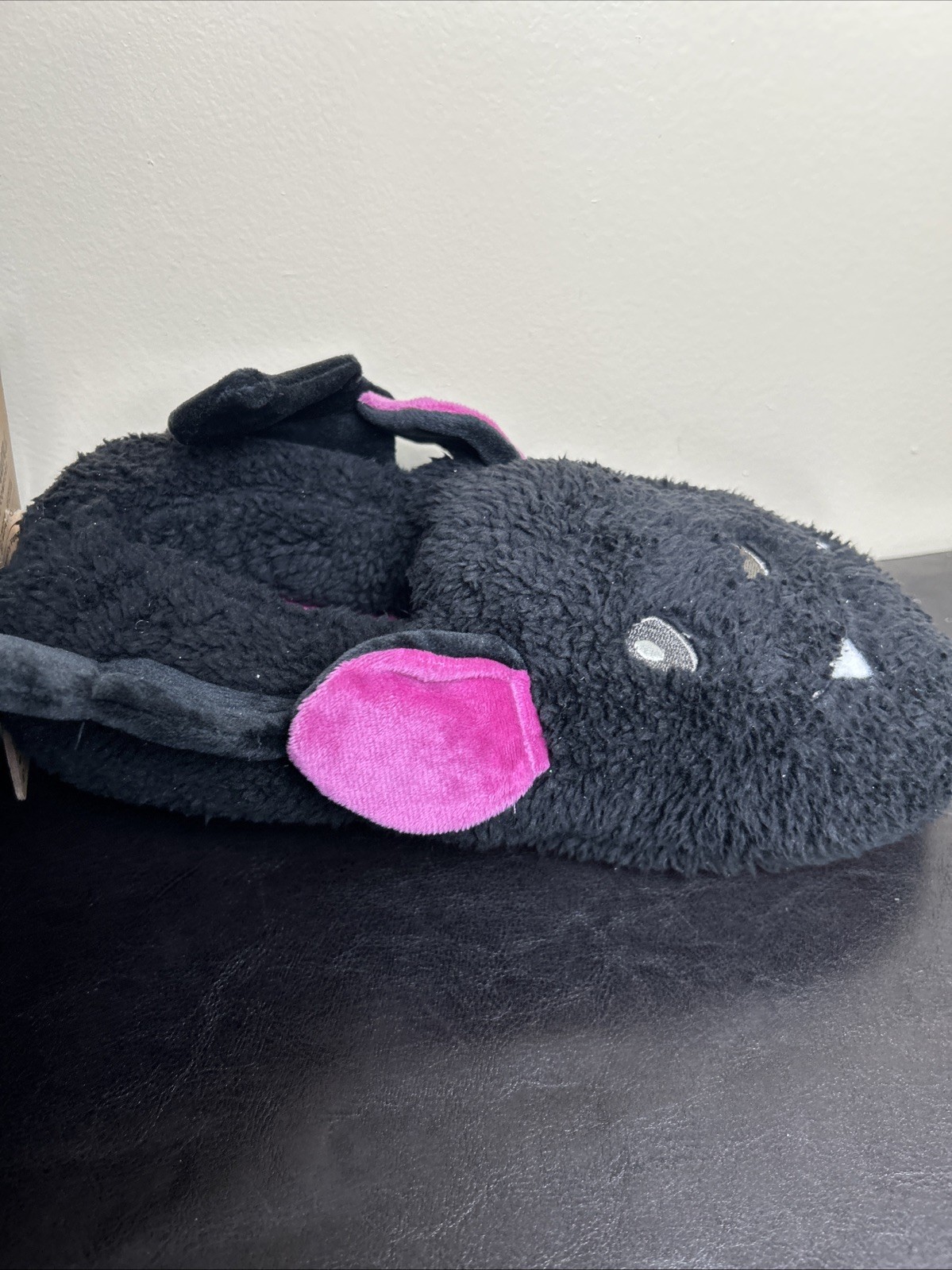 Dearfoams Halloween Bat Unisex Adult Slippers Size W 11-12/M 9-10 Brand New