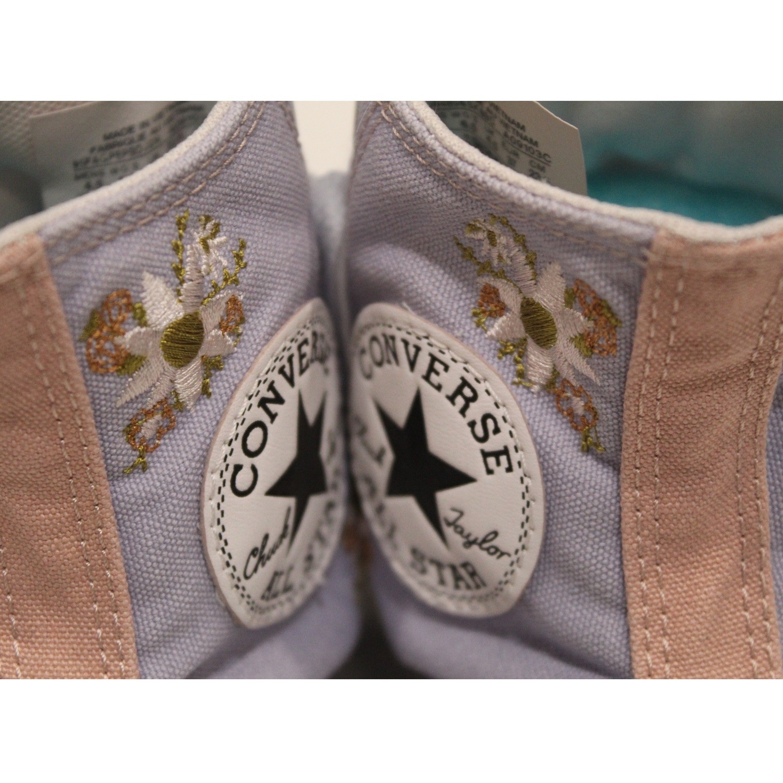 Converse Chuck Taylor All Star Platform Embroidered Floral High Top Womens 6.5