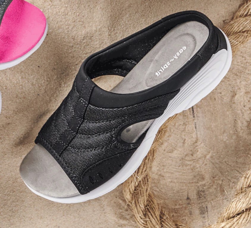 Size 6.5 W Easy Spirit Purple Comfort Breathable Flexible Traciee Slip On Sandal
