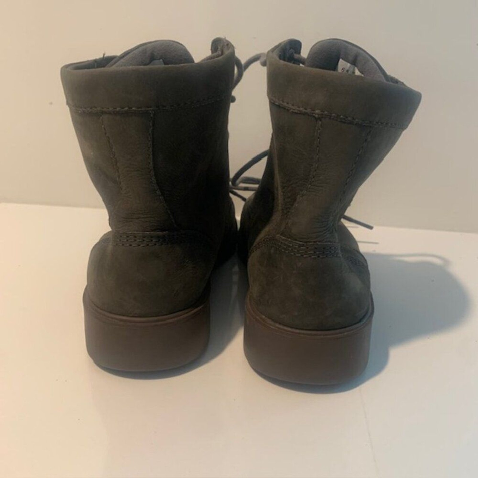 Kodiak All Season Waterproof Olive Green Leather Lace-Up Ankle Boots – Size 6.5