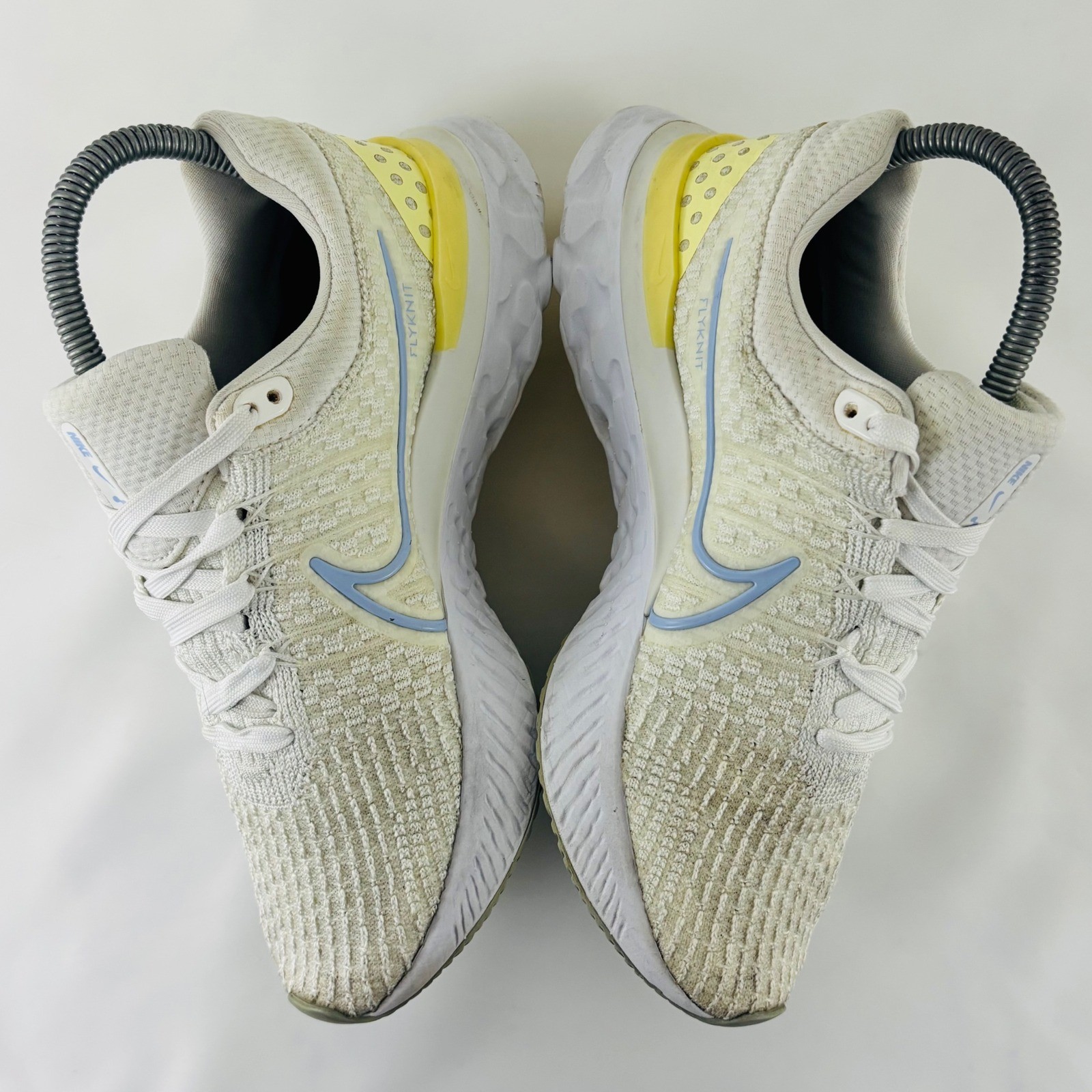 Nike React Infinity Run Flyknit 2 Womens 7.5 Sail Yellow Blue DD3024-100