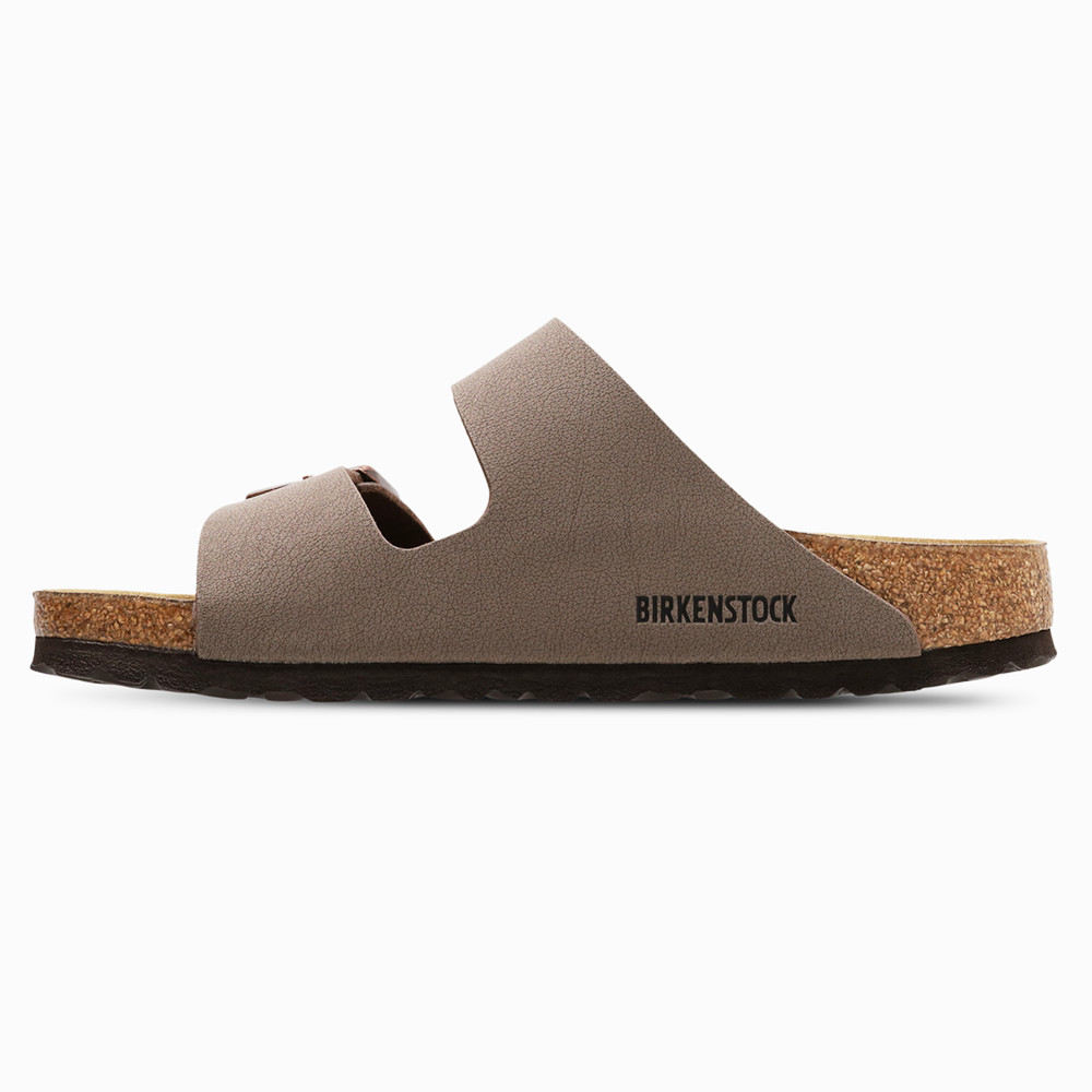 Birkenstock Arizona Birkibuc® Cork Footbed Mocha Two Strap Sandal Unisex Shoes