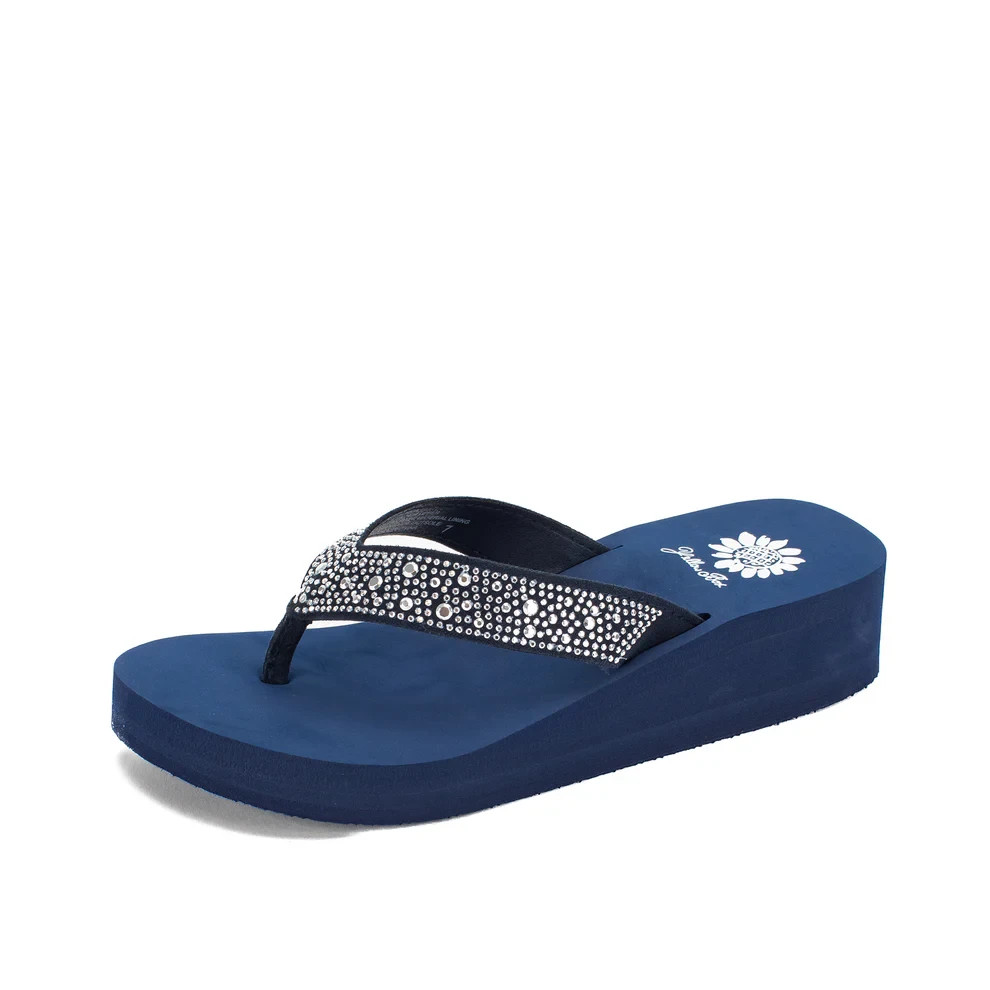 Yellow Box Africa Navy Women’s Sandals Size 6 New