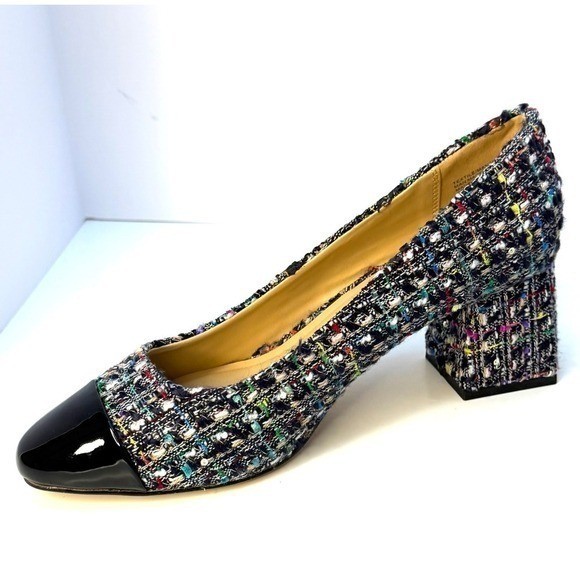 On 34th Tilly Cap-Toe Block-Heel Pumps, Multi Color Size 8.5 M NWT/BOX