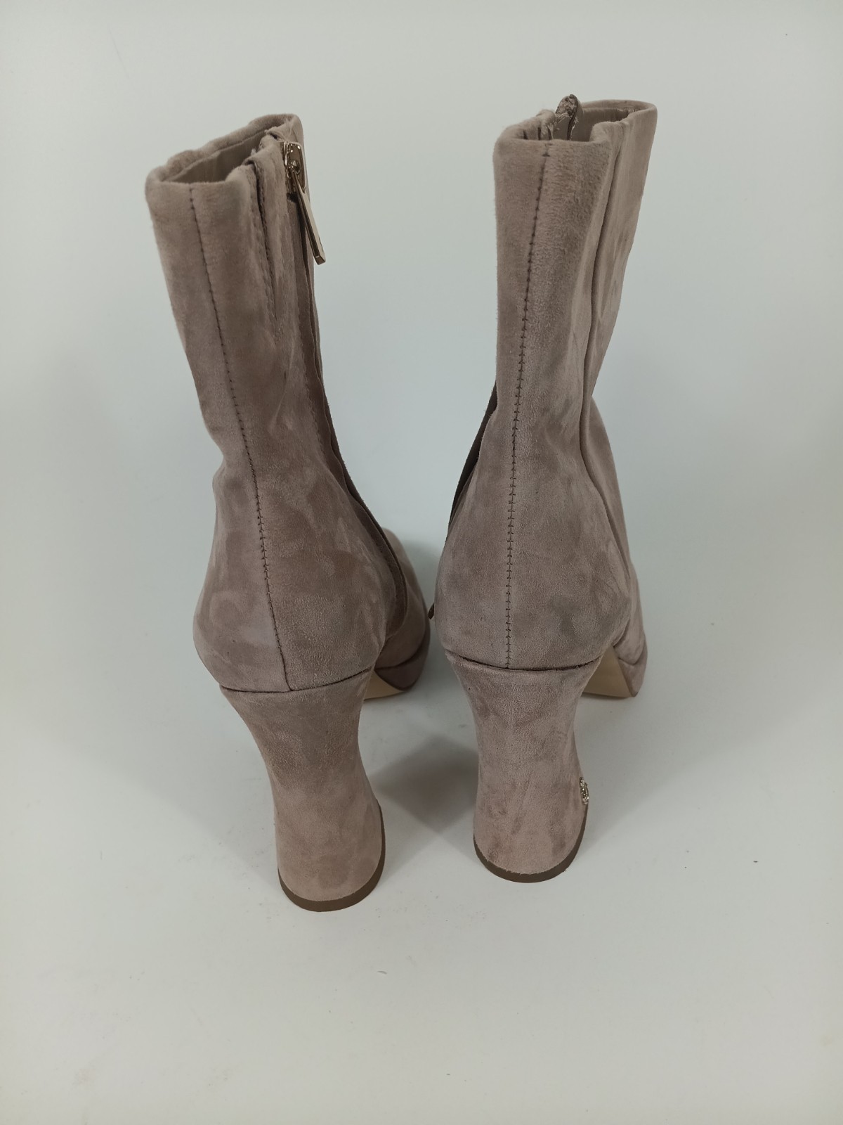 Sam Edelman Boots Womens Size 7.5 M Jaye Cashmere Beige Leather Ankle Bootie