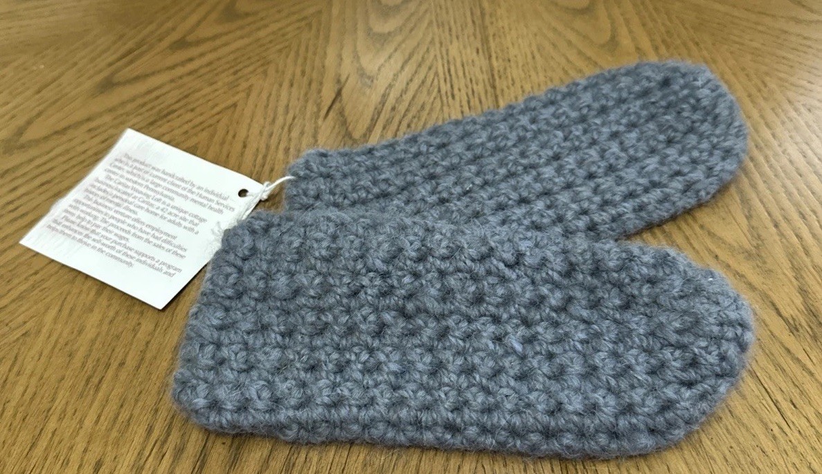 Alpaca Handmade Footies/ Slipper Socks Gray Small