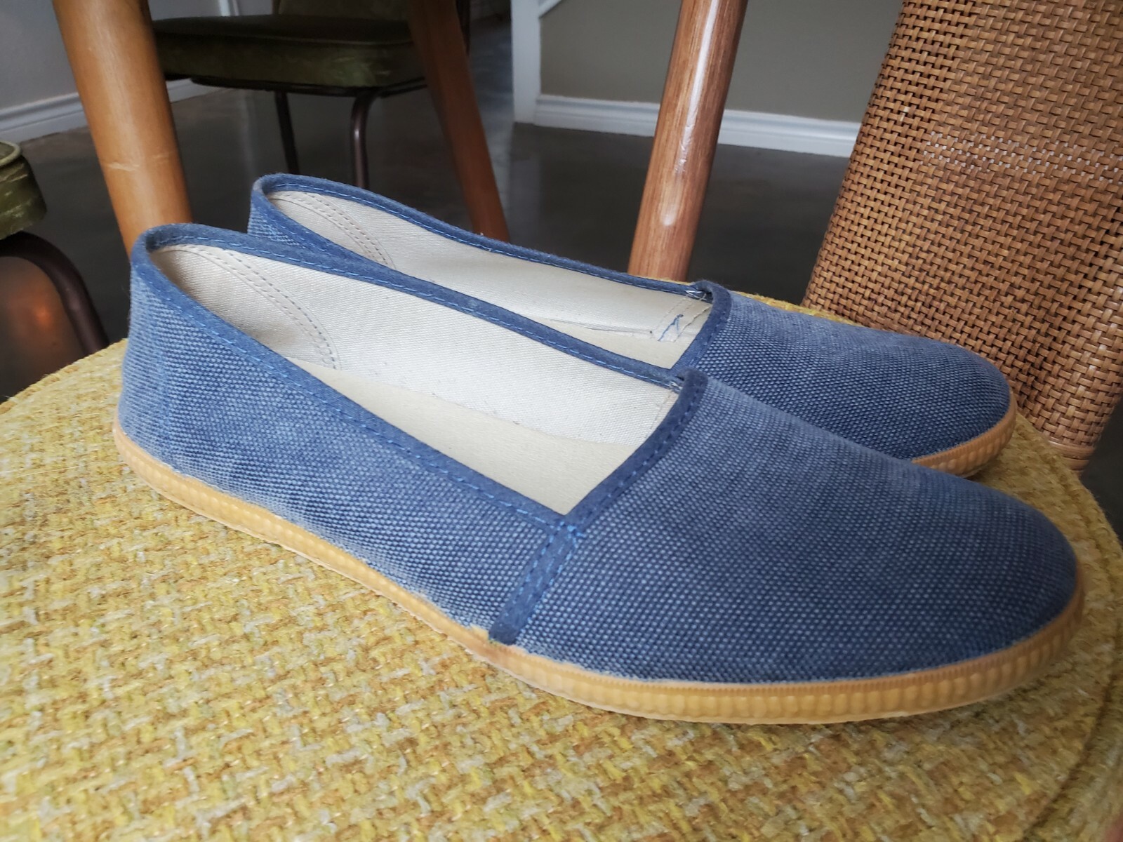 Alvarez & Moixonet Canvas Denim Blue Flats Sand Shoes EU 41 USA 9-10 Spain