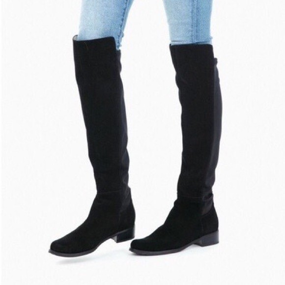 BLONDO Olivia Black Suede Over the Knee Waterproof Boots US 7 EU 37.5