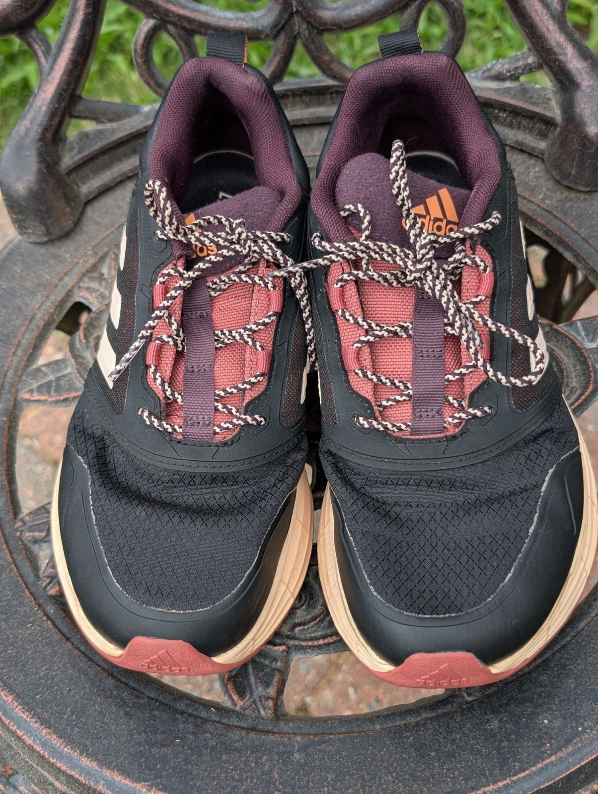 Adidas Duramo Protect Women’s Running Shoes Size 7 Black & Coral Trail Style