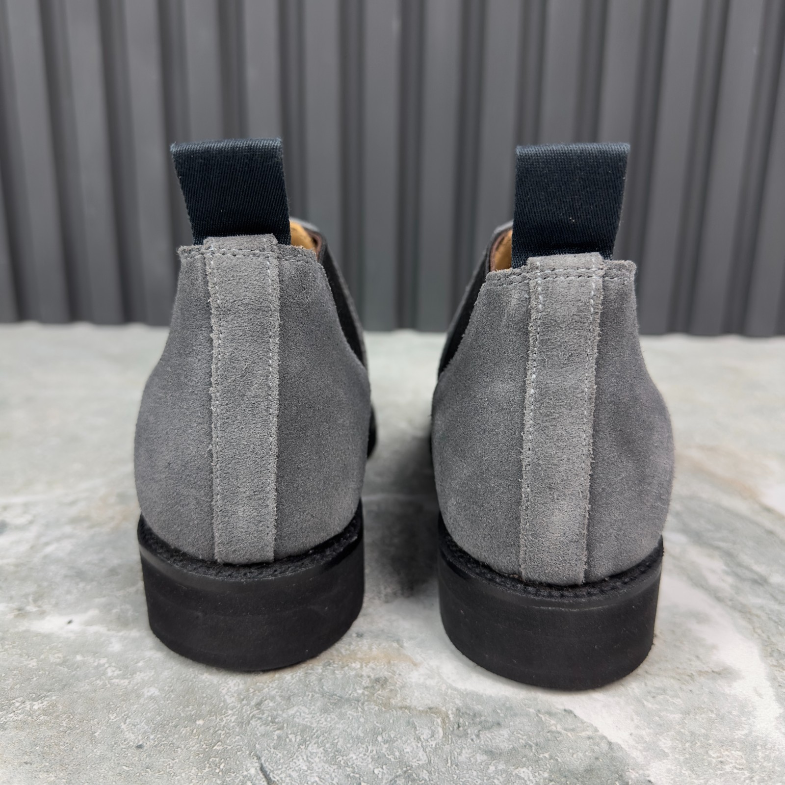 Crockett & Jones Lottie Chelsea Boots Grey Suede Chunky Sole 50 OS or 36.5 EUR