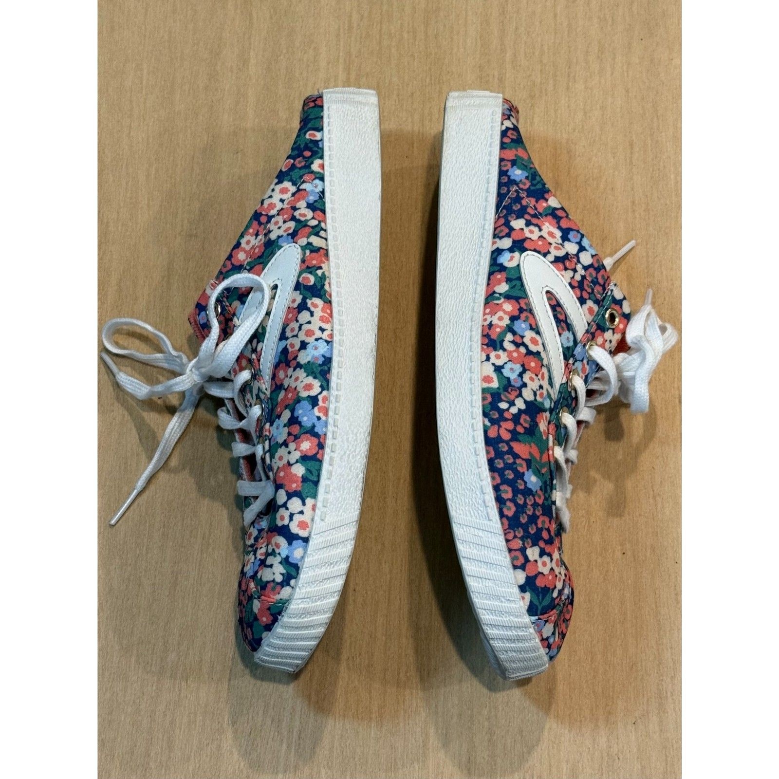 Tretorn Easy Nylite Floral Sneaker Mules Canvas Slip On Shoes Size 9.5 M