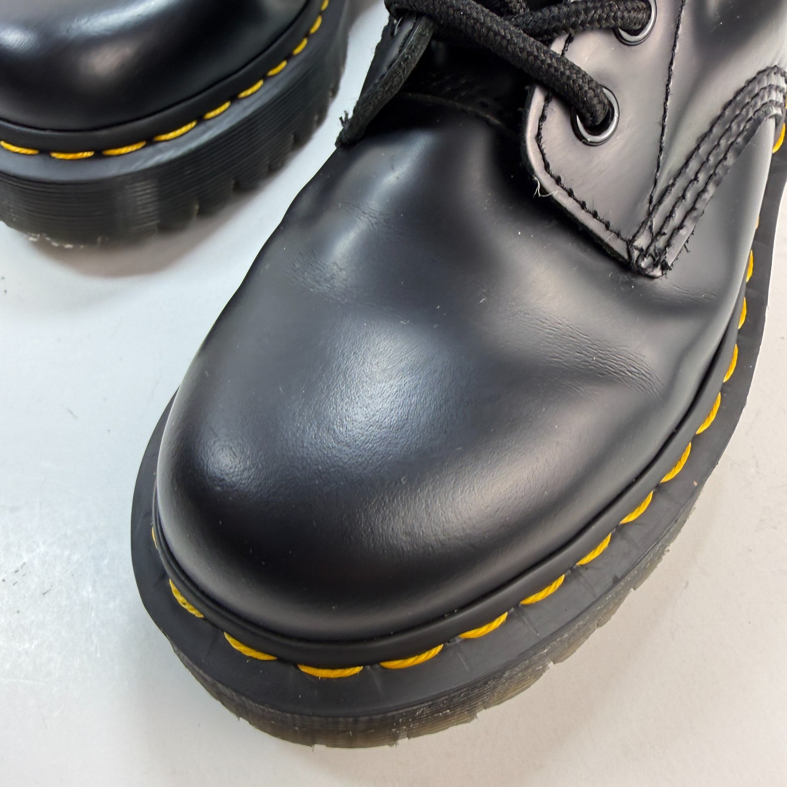 Dr. Martens 1460 Bex Smooth Black Leather Lace Up Boots Womens Size 6 / Mens 5