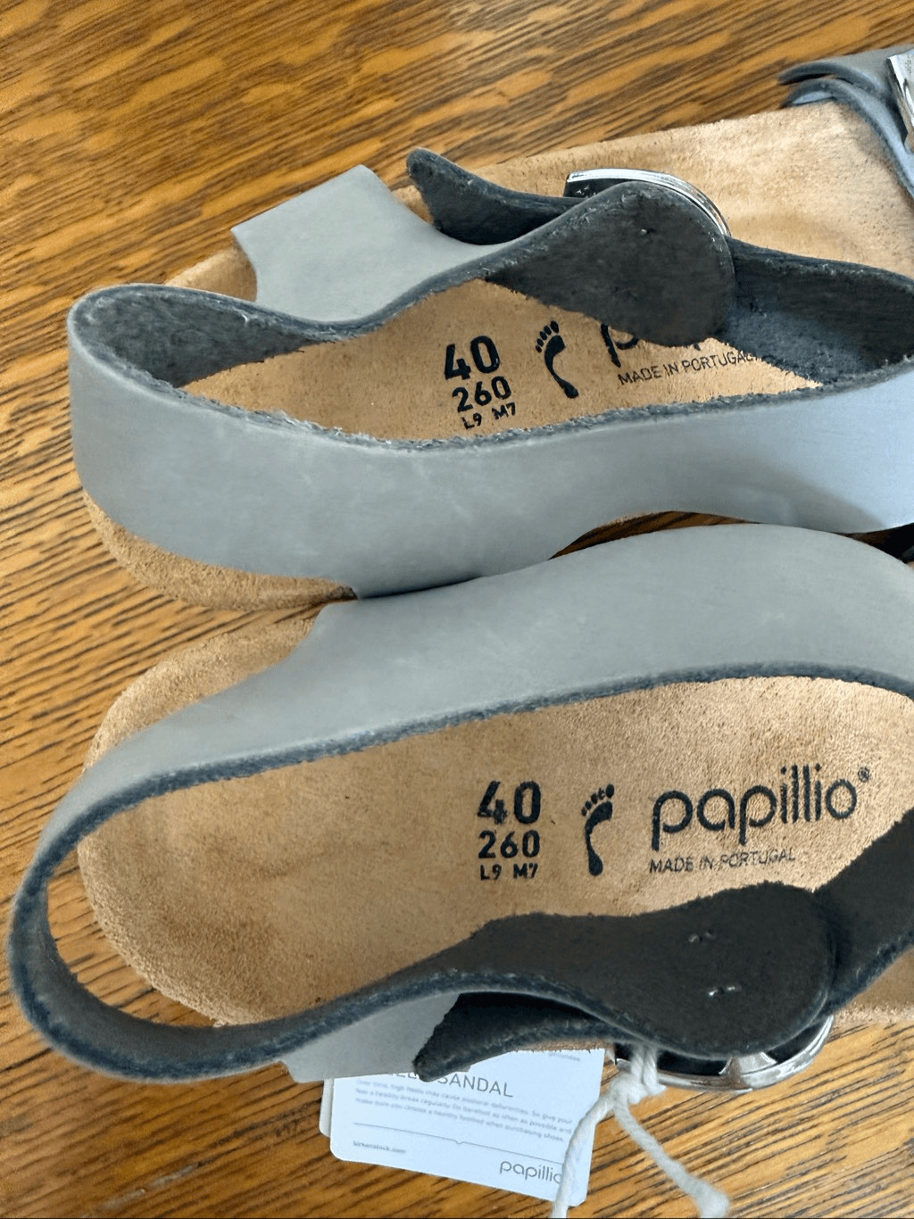 NEW Papillio by Birkenstock Soley Ring-Buckle Wedge Sandal in Dove Gray NIB