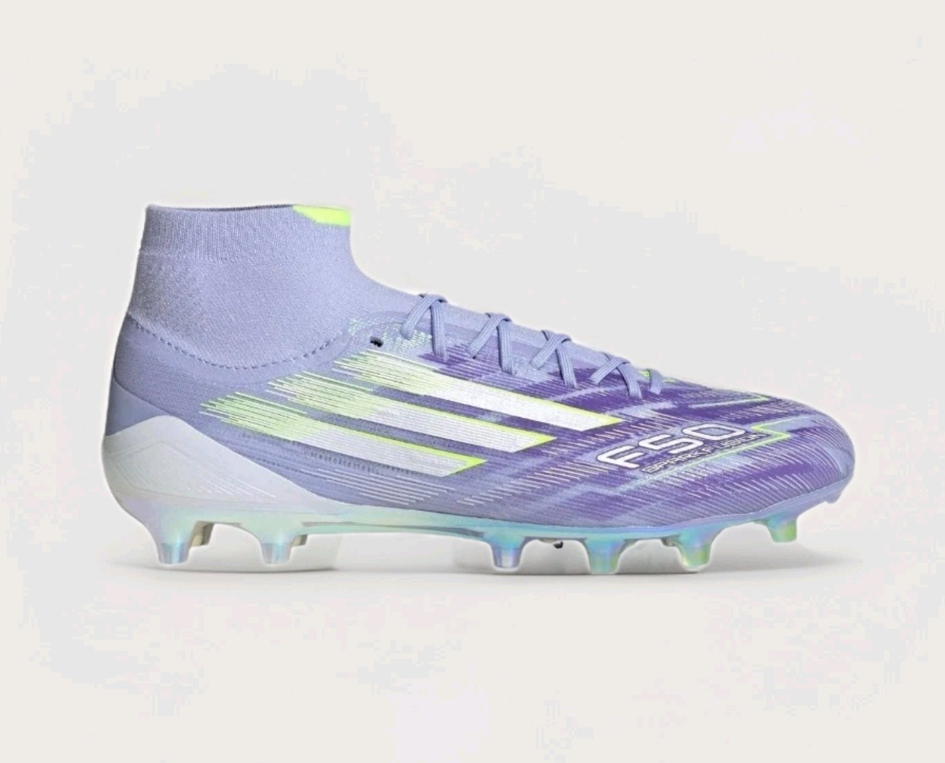 Adidas Women’s 11.5 F50 Sparkfusion Elite Mid FG Purple Soccer Cleats JH7648