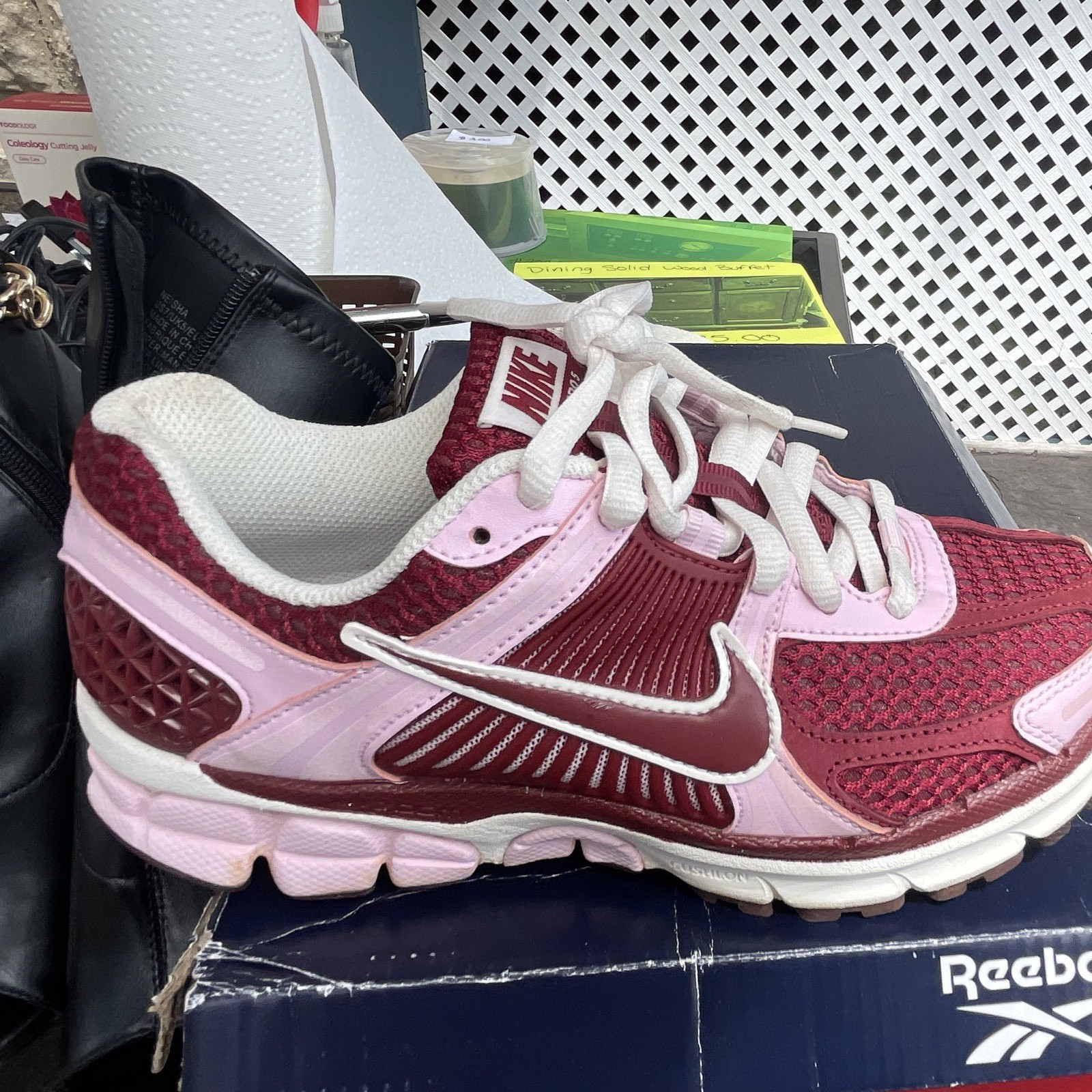 Nike Air Zoom Vomero 5 Women Low Top Mesh Lace-Up Pink/Red/White 2023