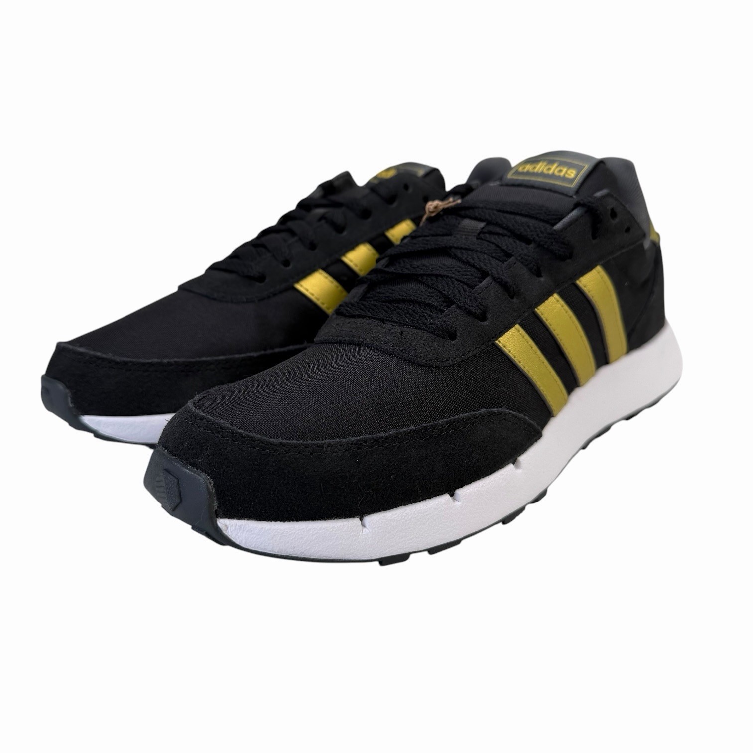 Adidas Run 60s 2.0 Core Black Cloud White Gold Shoes GX1714 Women’s Sizes 6 – 10