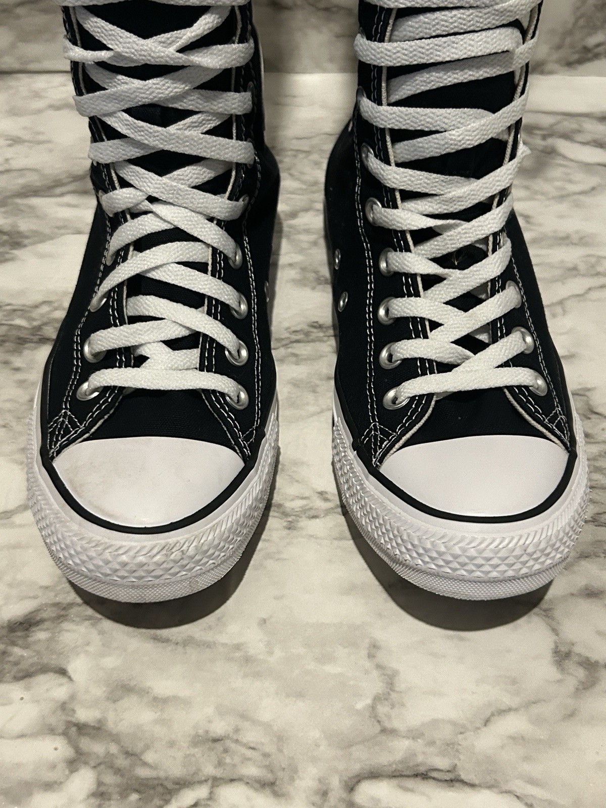 Converse Chuck Taylor All Star Shoes Womens 9 Black XX-Hi Knee-High Canvas Boots