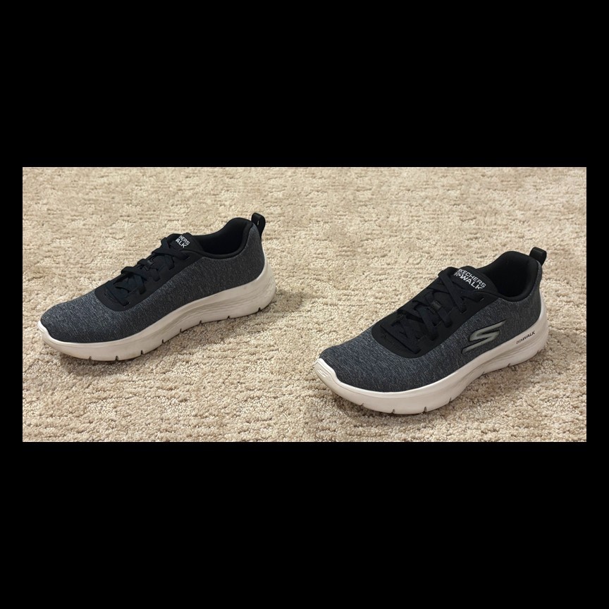Skechers Gray Go Walk Flex Dazzling Smile Slip-On Tennis Shoes Sneakers Sz 6 EUC