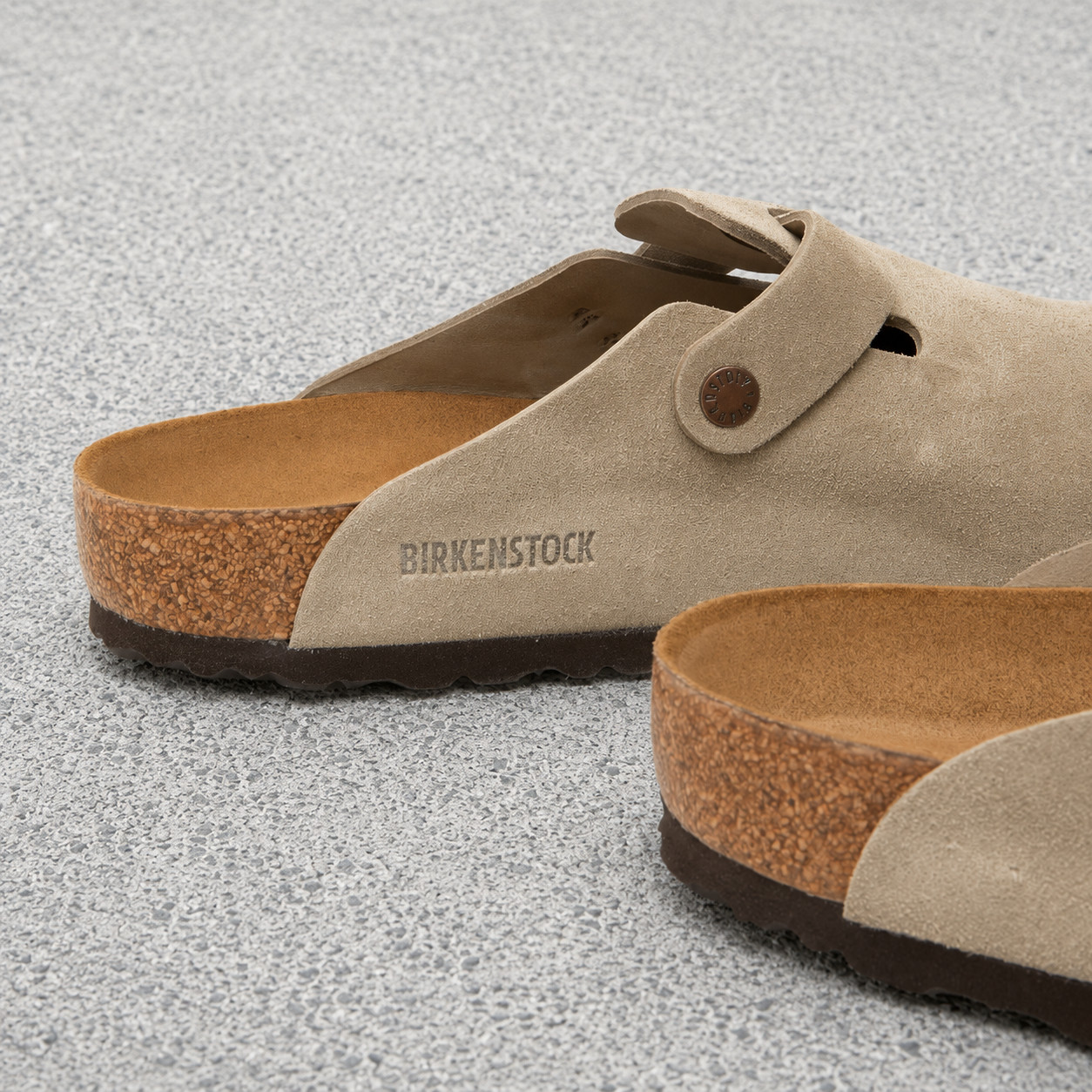 Birkenstock Boston Soft Footbed Suede Taupe Clogs Unisex EU 37-45 Regular/Narrow