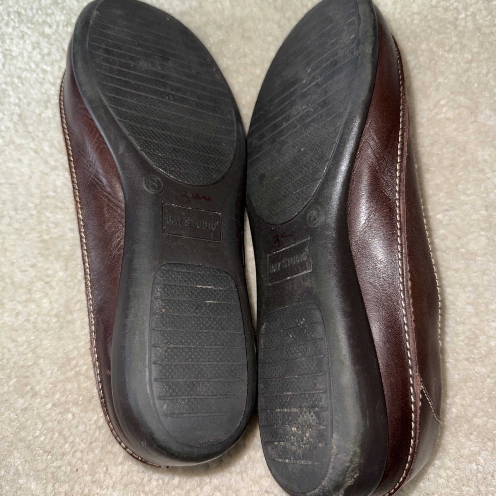 Bay Studio closed toe Flats shoes Women Casual Workwear Sz 8 chocolate brown