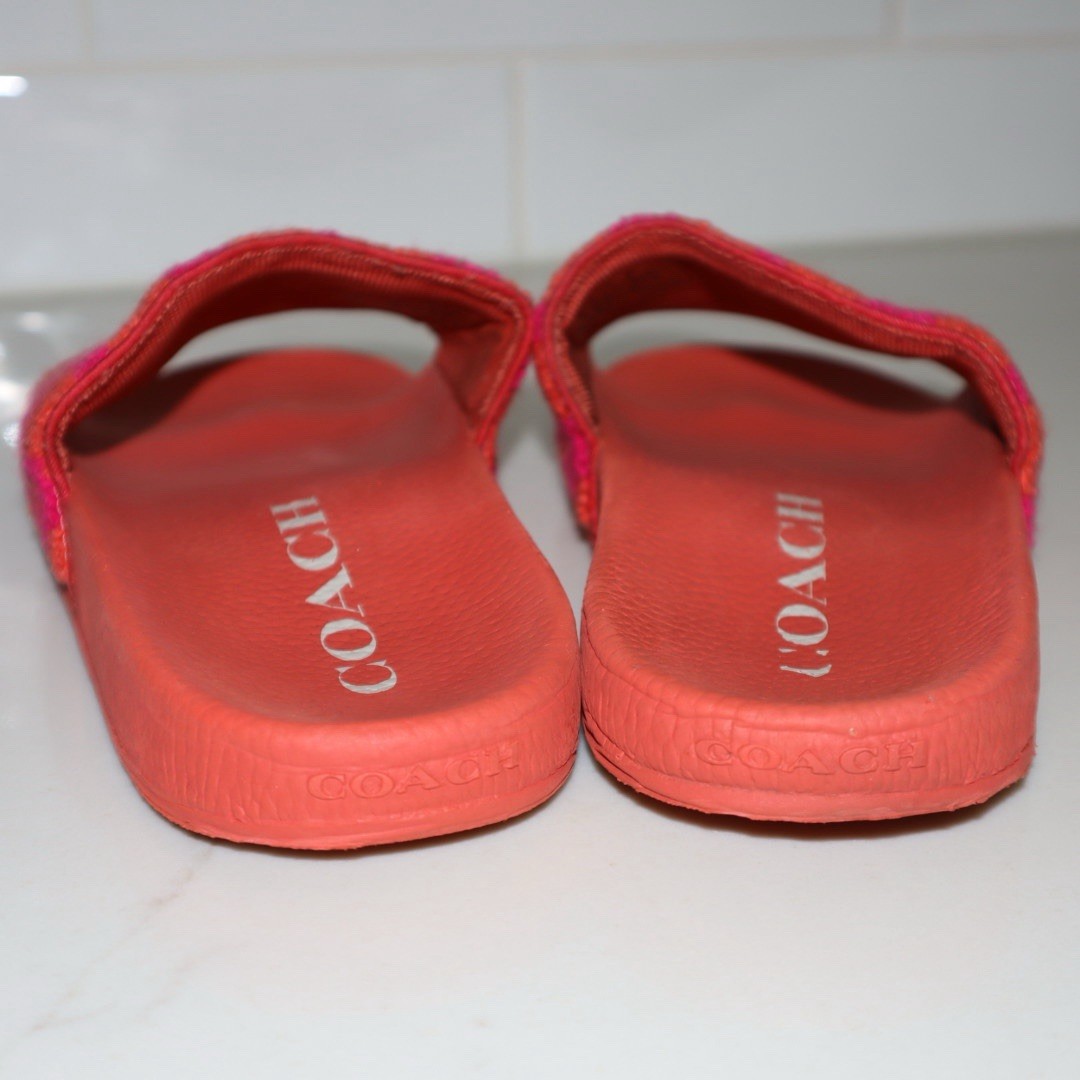 Coach Uli Sport Slide Sandals Salmon/Pink Size 7