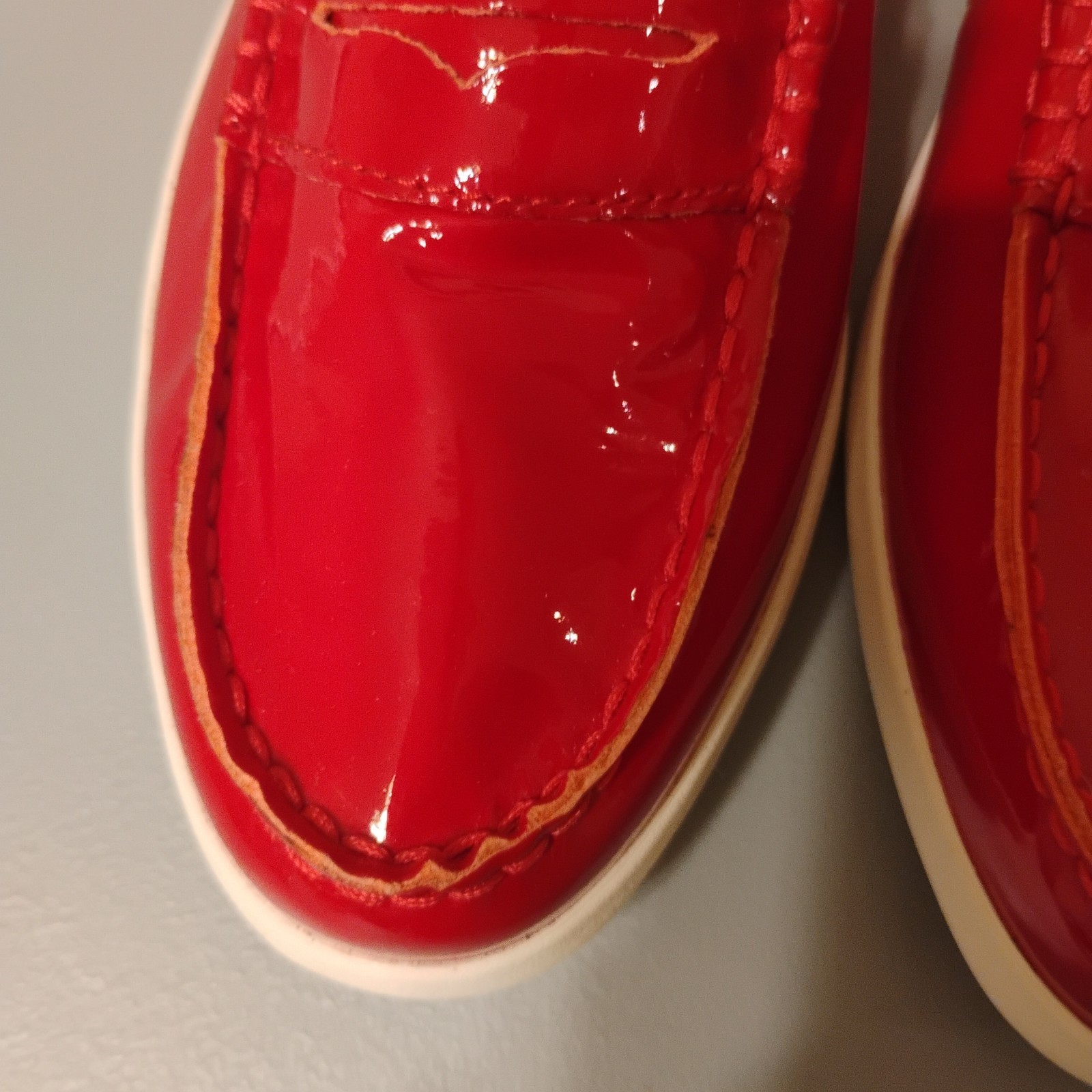 Cole Haan Pinch Maine Classic 7 1/2 Red Pantend Leather Pennie Loafer