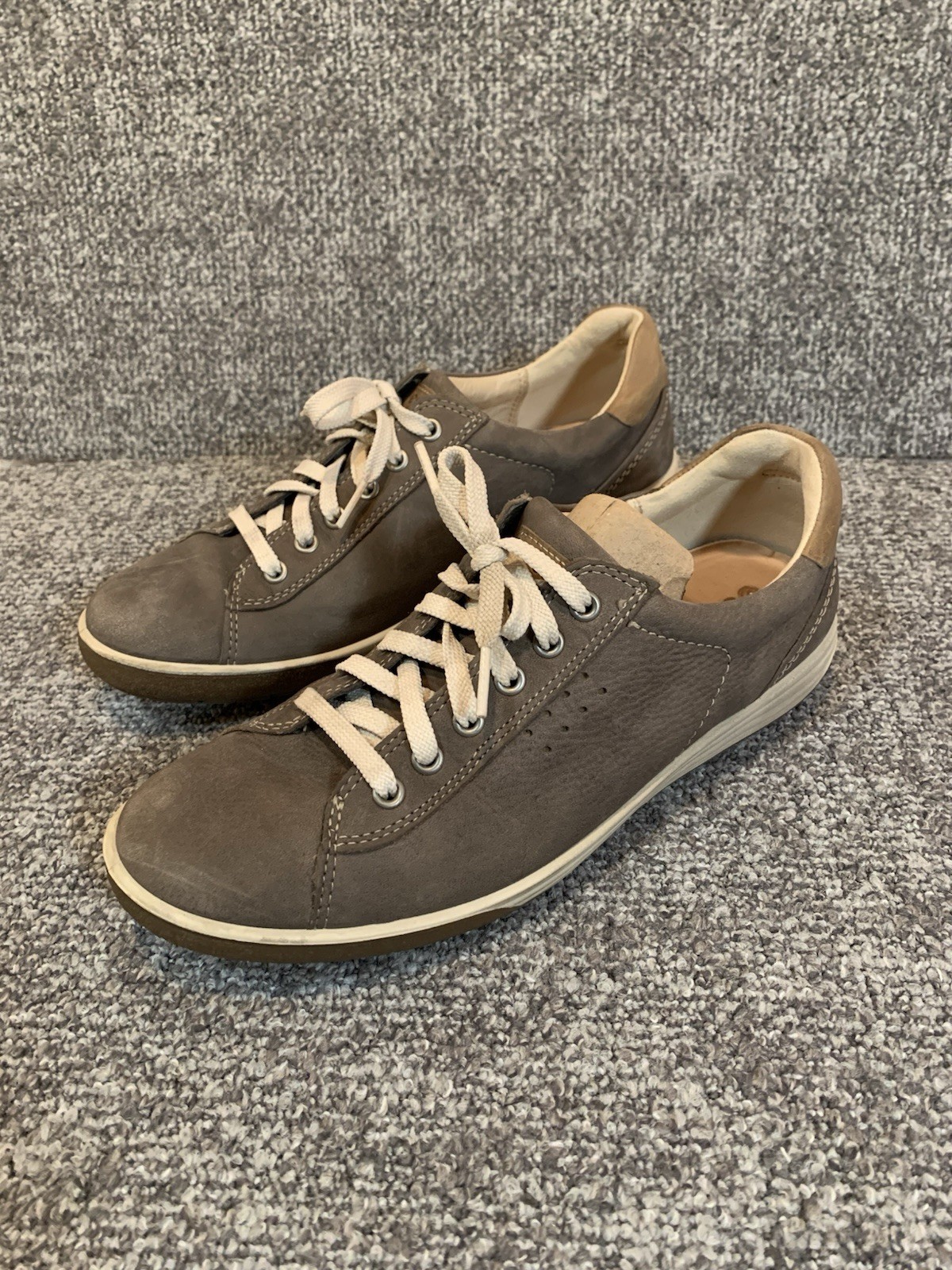ECCO Chase II Leather Dock Shoes Lace Up Women’s Size 10 Gray