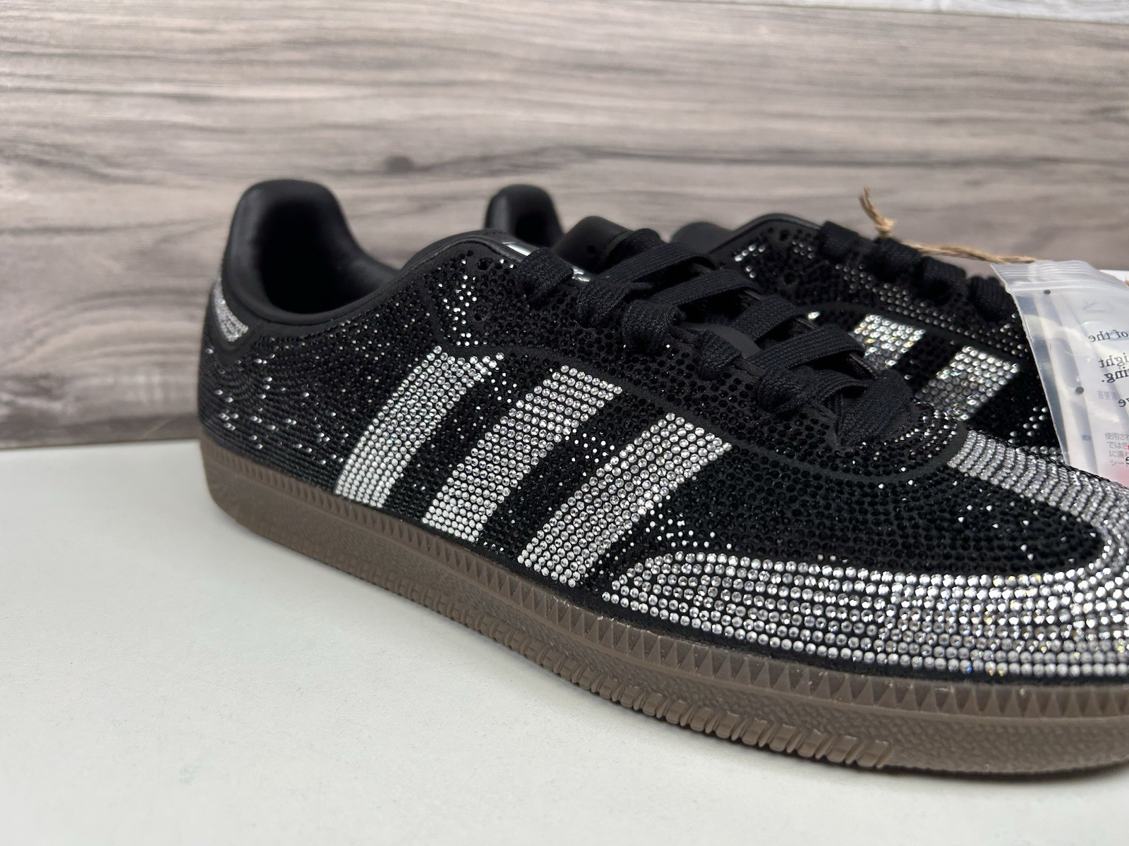**Adidas SAMBA OG ‘Rhinestone’ Black Silver (IH9052) NEW Women’s Authentic