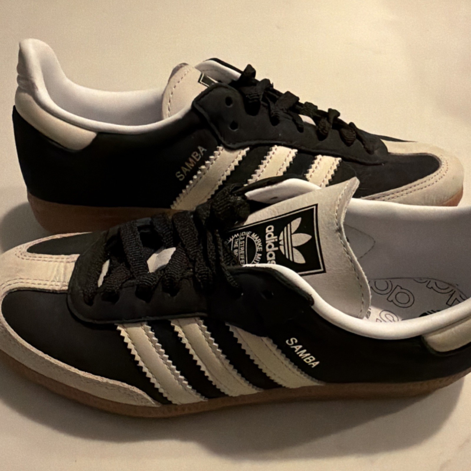 adidas Samba OG Black White Gum Suede Women’s Sneaker Athletic Soccer IE5836