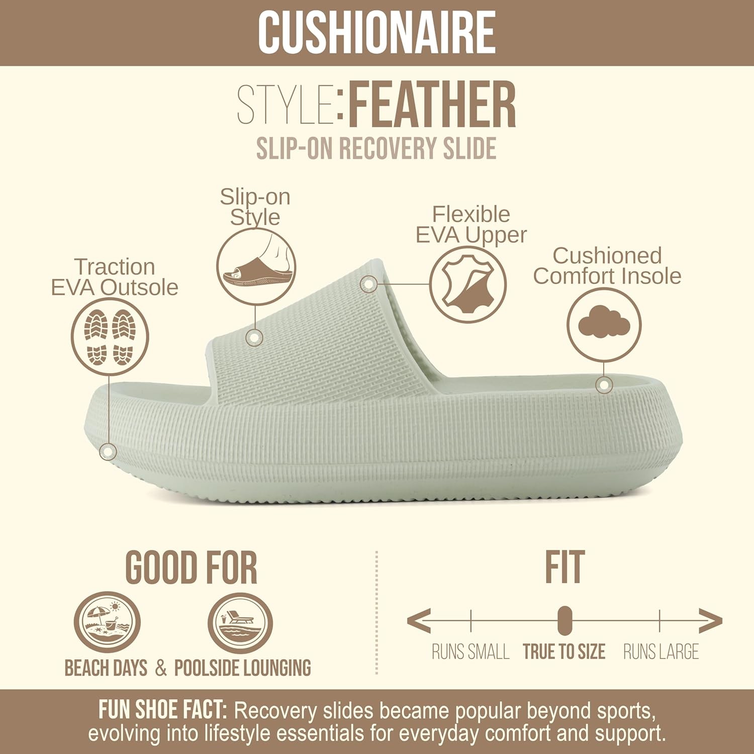 Feather EVA Slides for Women – Comfortable Slip On Womens