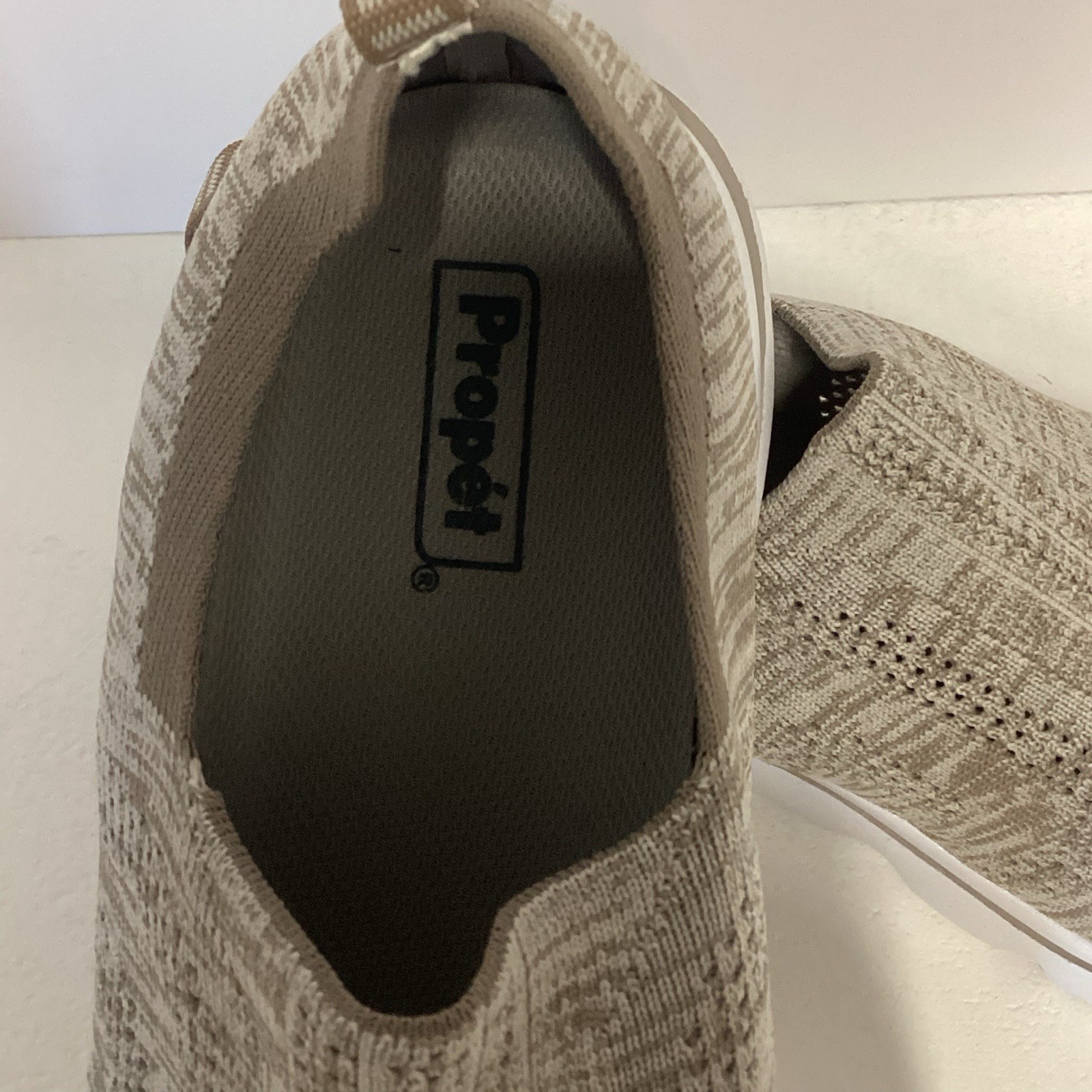 PROPET WAT024 Travel Active Stretch Women’s Comfort Slipon in Taupe Medium US 11