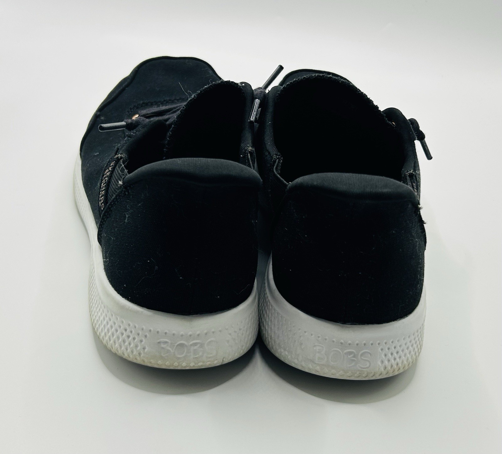 Skechers Bobs Slip Ins Shoes Women’s Size 7 Black Memory Foam Sneakers 114815