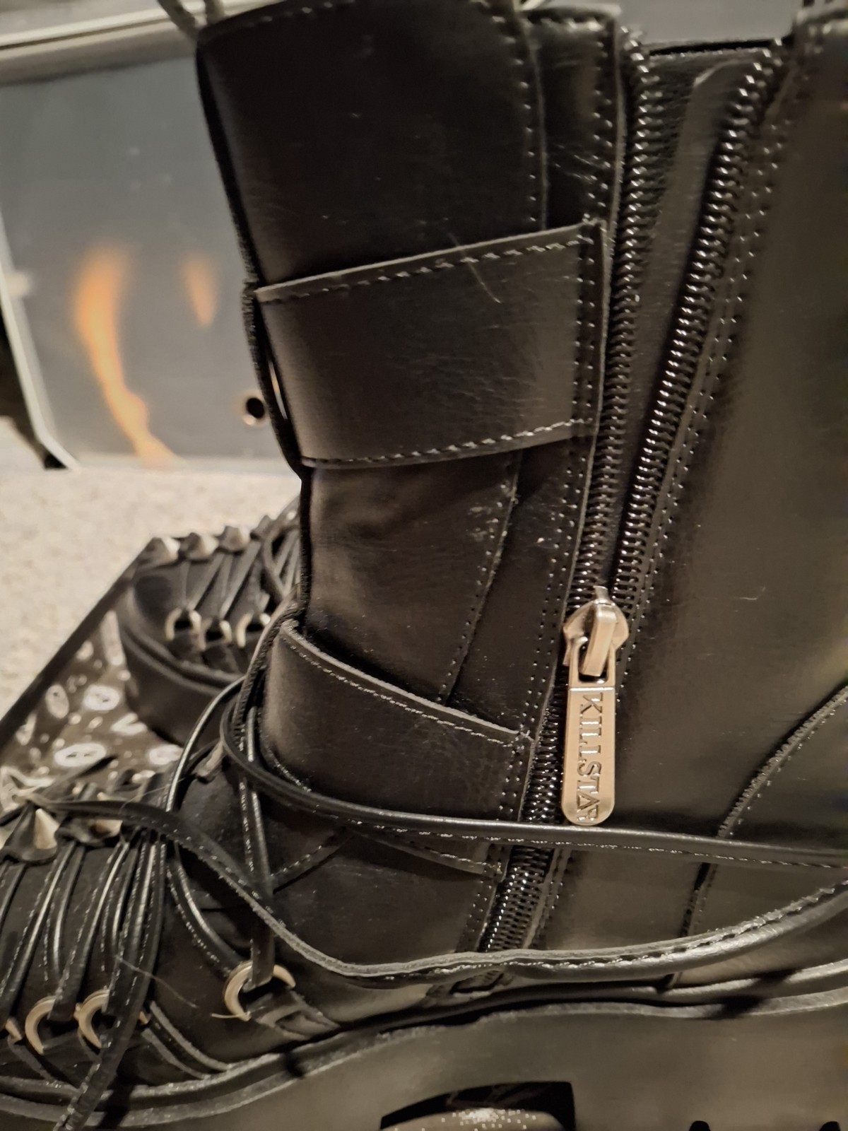 Killstar Gloom Buckle Boots Women’s size 7 *Please Read Description*