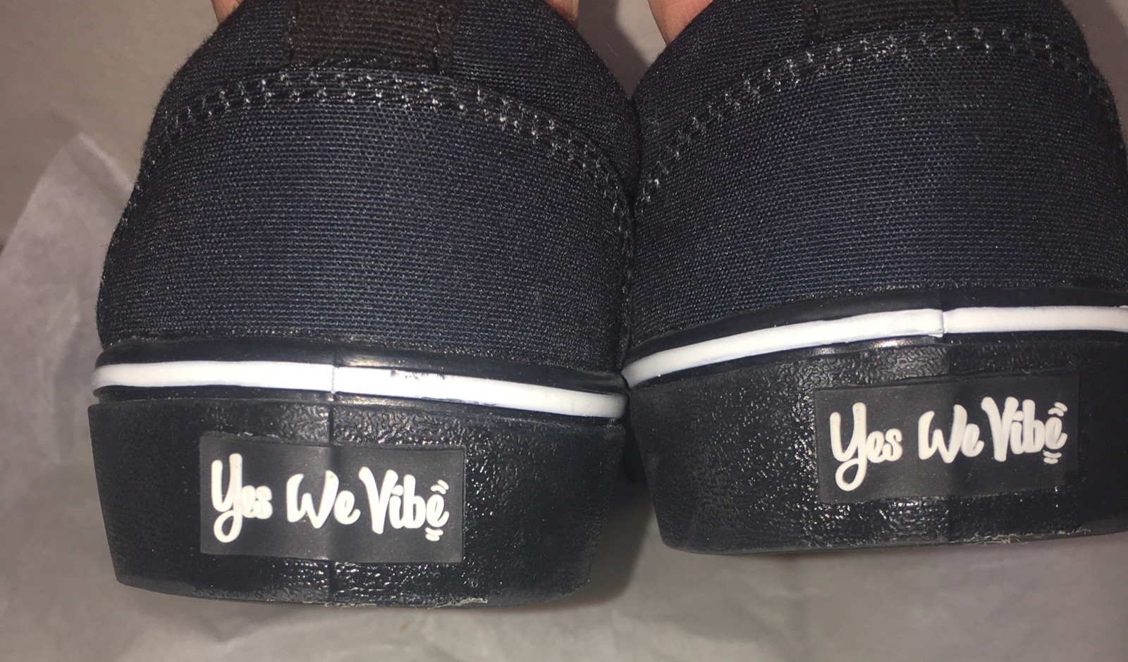 Yes We Vibe Sun Moon Stars Navy Blue Celestial Sneakers Size M 8, W 10