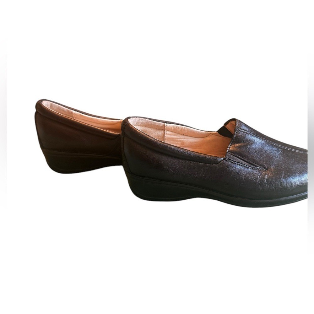Agusto Calzado Black Leather Comfort Slip On Shoes Women’s US 6 EU 36–37 Easy