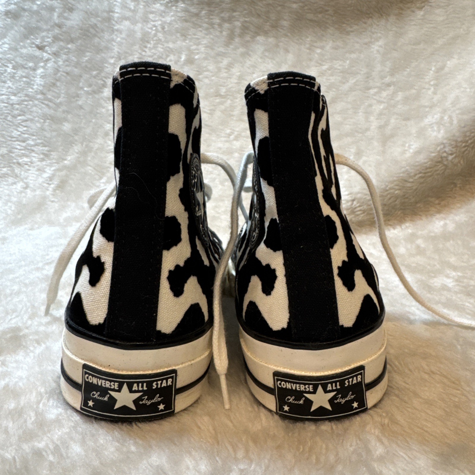 Womens Converse CHUCK Taylor All Star HI A12350C Black Leopard Graphics Sz 6.5