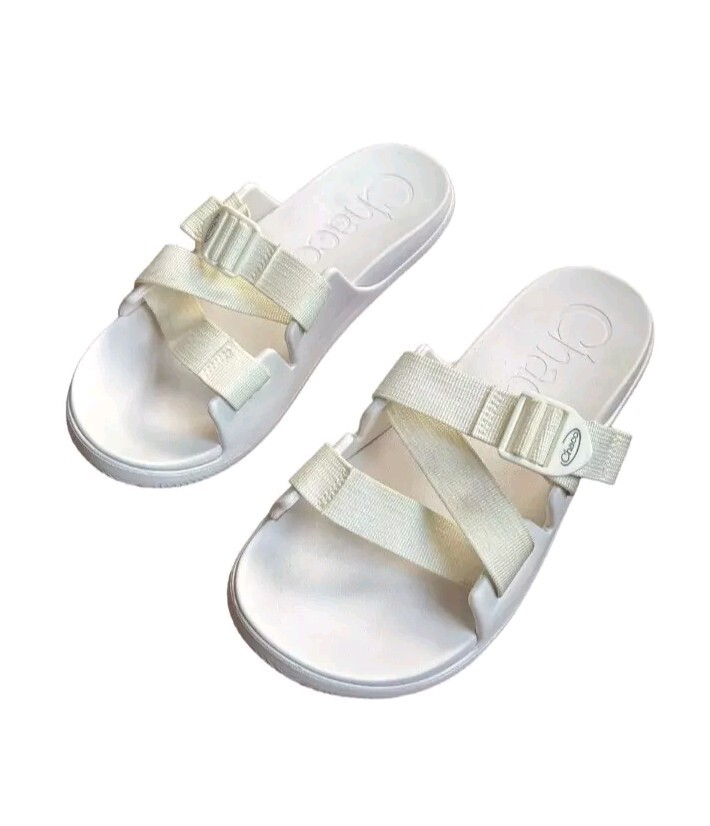 Chaco Chillos Slide Sandals Women’s White Size US 9 Beach Pool Outdoor