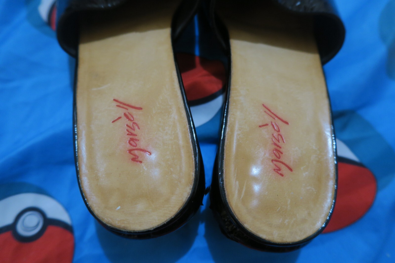 Marsell Sabot Patent Leather Mules Block Heel Nespoletta Black Size IT 38 US 7.5