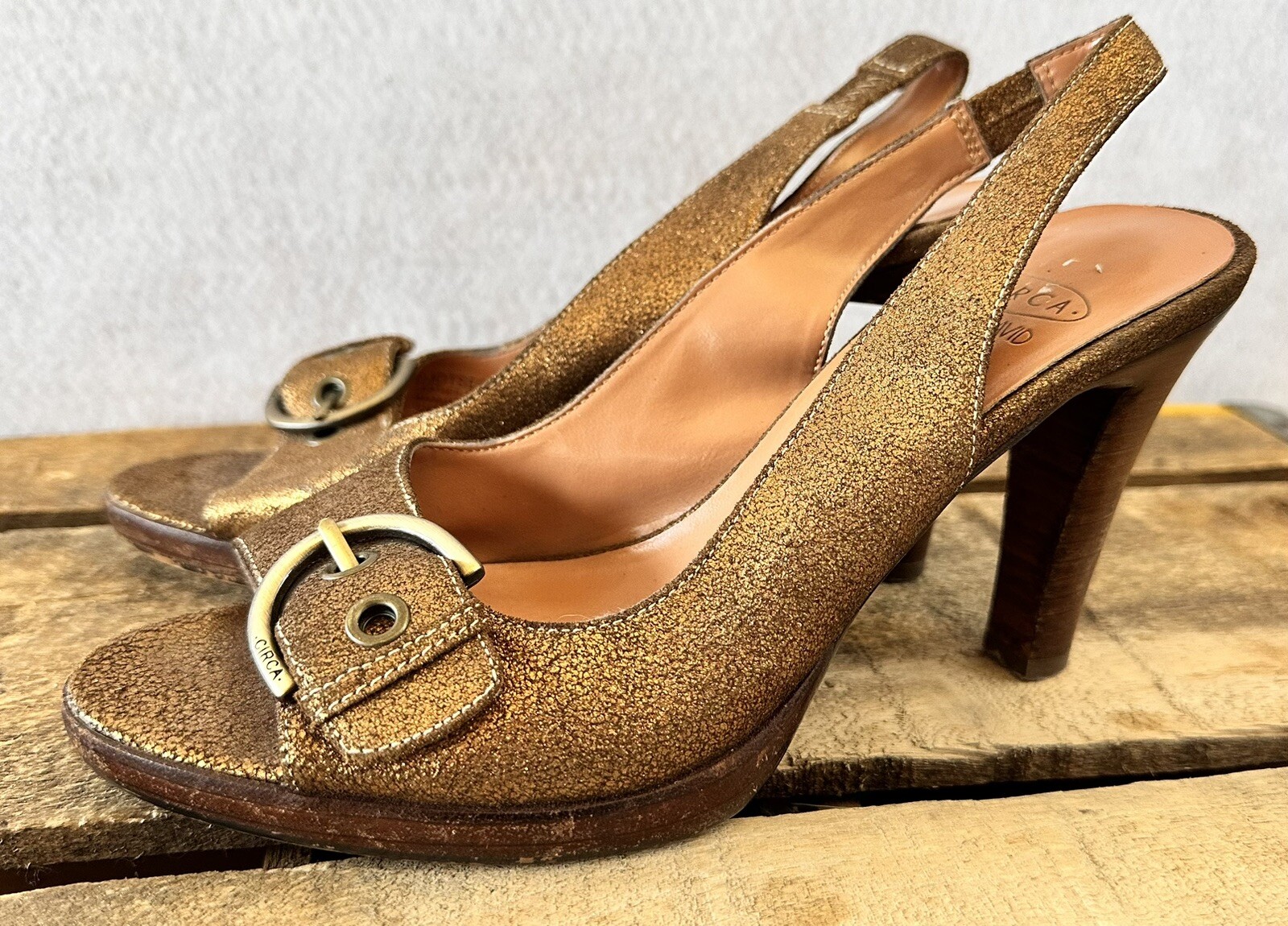 Business Copper Heels Dress Shoes Women’s Sz 6 Leather Wedding Classy
