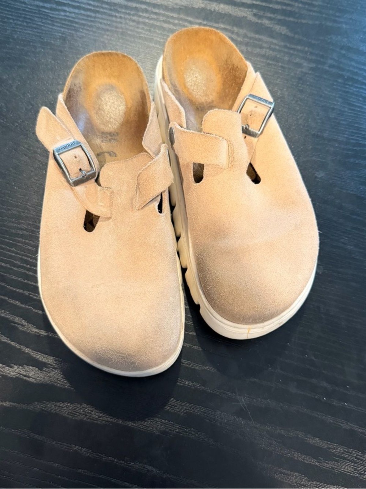 Birkenstock Papillio By Birkenstock Boston Clog Women’s 36 Beige Platform Shoes