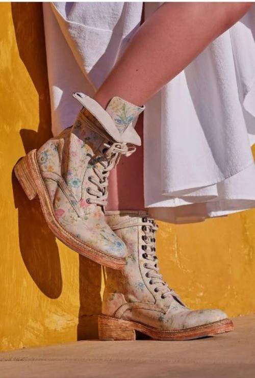 Free People Santa Fe Lace-Up Boots Cottagecore and Boho-Chic Soft Grunge Hipster