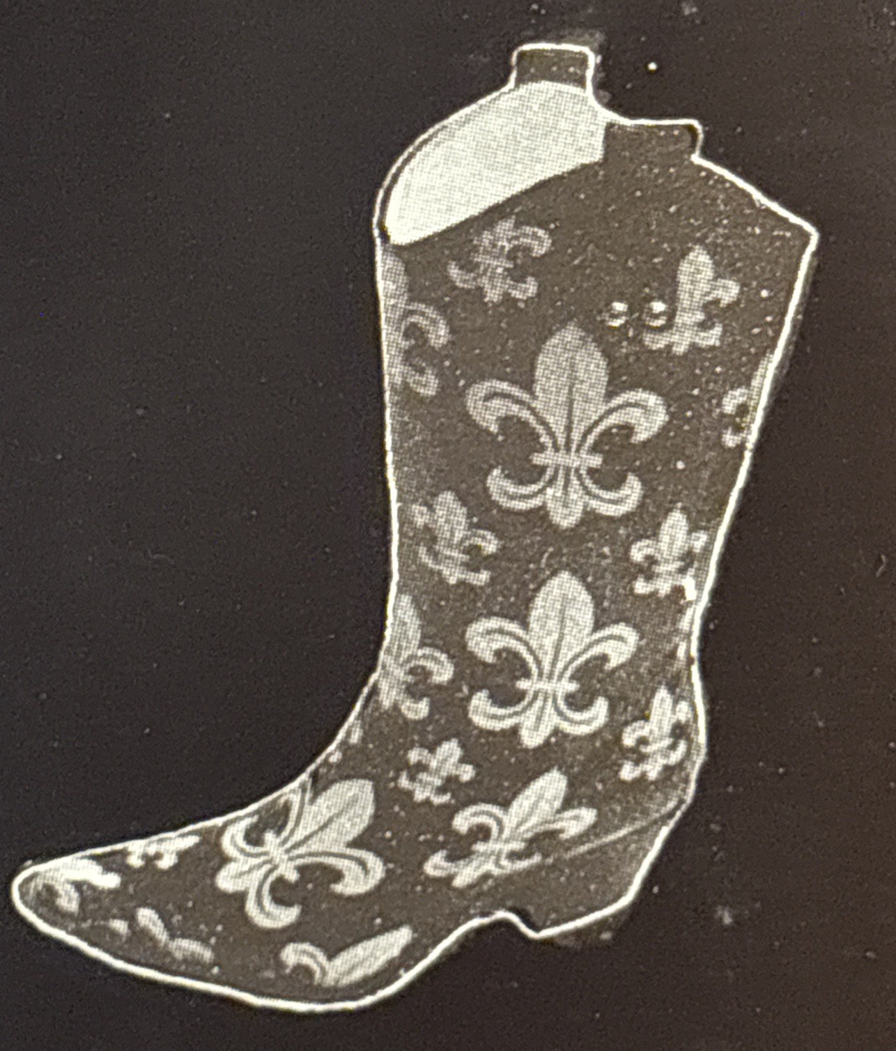 Nomad Footwear Tippy Blk, White Fluer De Lis Cowboy Rain Boot Sz 8