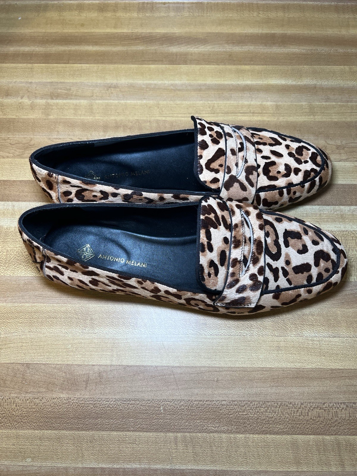 Antonio Melani Animal Print Loafer Real Fur Calf Hair Size 10 BRAND NEW No Box