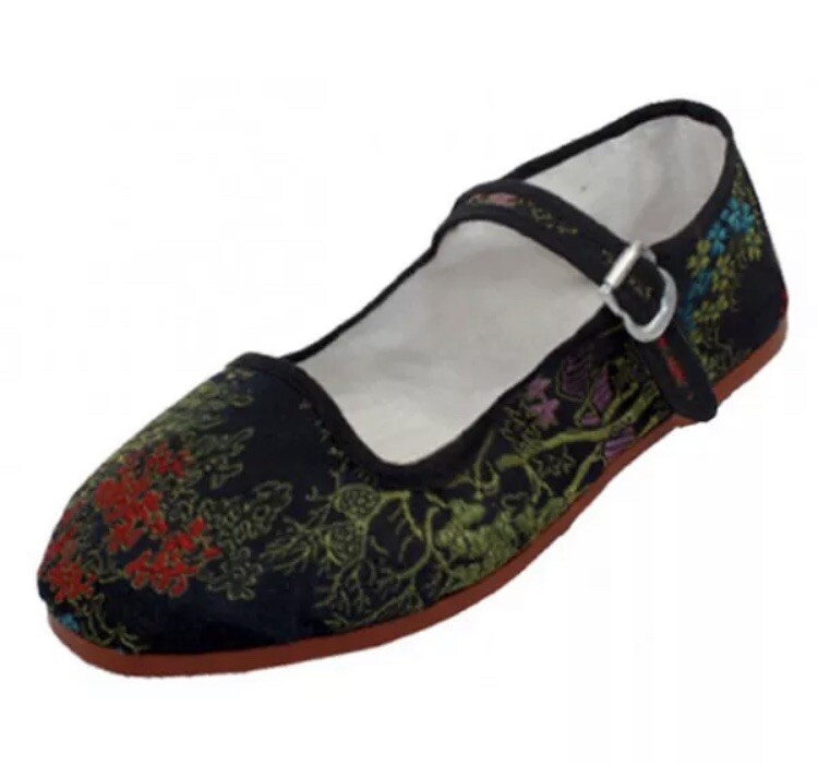 New Women’s Brocade Mary Jane Shoes Flat Slip On Ballet Sandals Colors Size 5-11