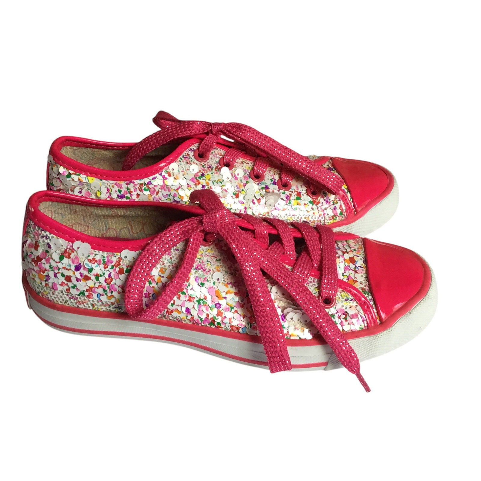 Gotta Flurt Confetti Luv Low Pink Sequin Women Shoes Sneakers Size 6