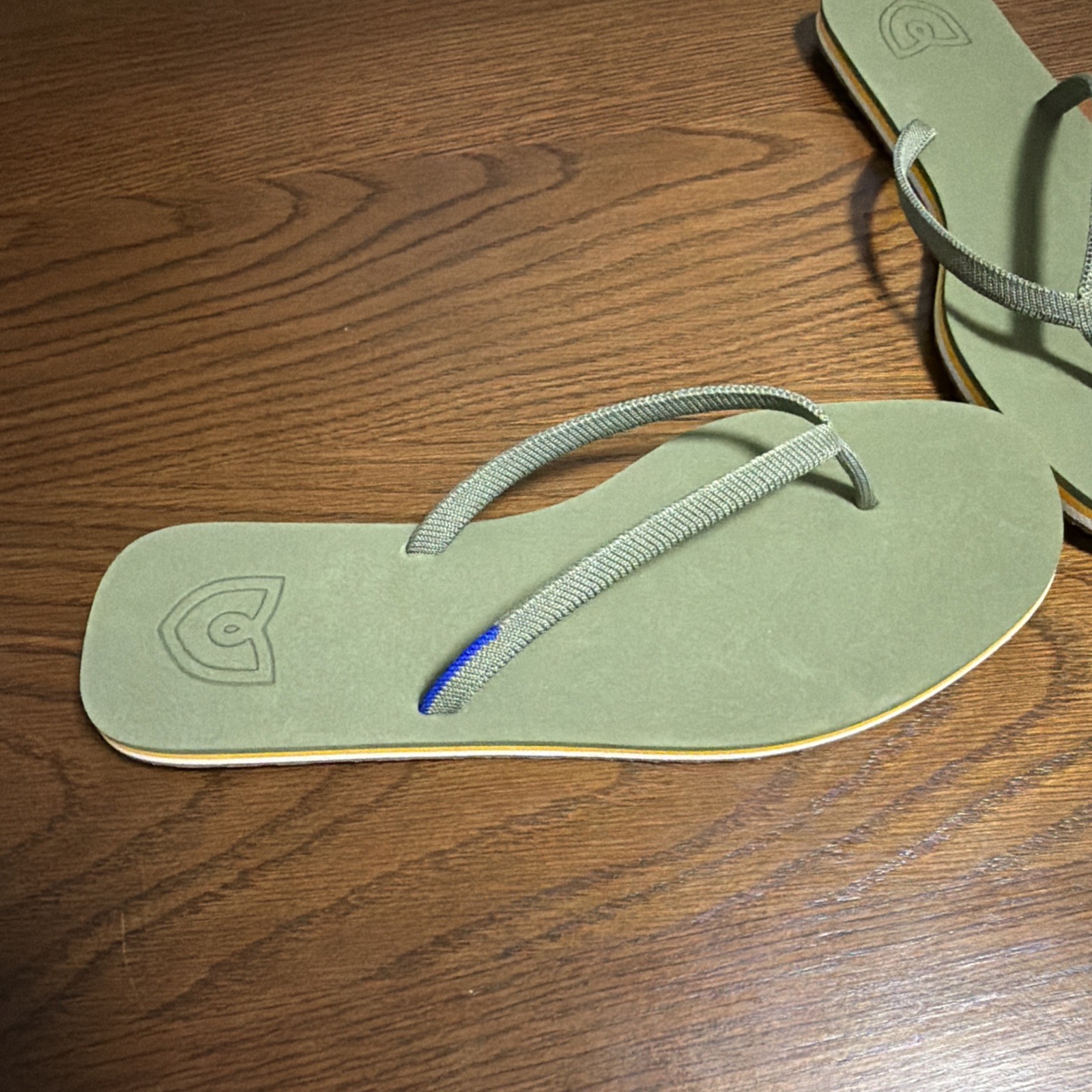 Rothy’s Women’s Flip Flop Green Eco-Friendly Knit Sandals, Size 8